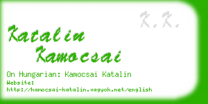 katalin kamocsai business card